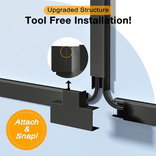 Cable Hider, 157in Delamu Cord Hider Wall for Wall Mounted TV, Wire Hider Kit, Paintable Cable Concealer Raceway Managem