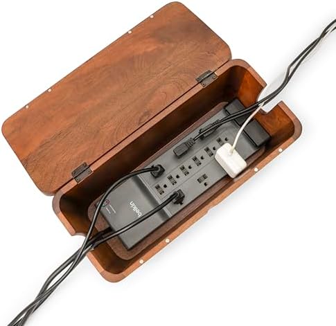Extra Large Cable Management Box, Power Strip & Cord Hider, Desk Organizer