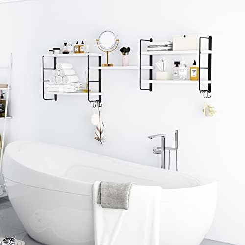 MXCSE Shelves on Wall, Floating Bookshelves, Shelves for Room Wall (White)