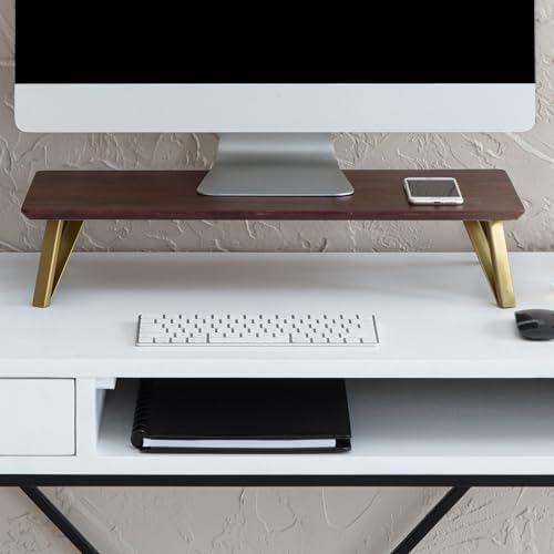 Anji Mountain Monitor Stand for Desk - Desktop Organizer & Laptop Riser, Ergonomic Monitor Riser, Space-Saving, Durable,