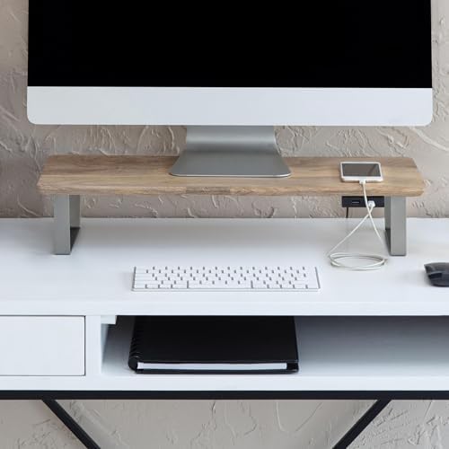 Anji Mountain Monitor Stand for Desk - Desktop Organizer & Laptop Riser, Ergonomic Monitor Riser, Space-Saving, Durable,