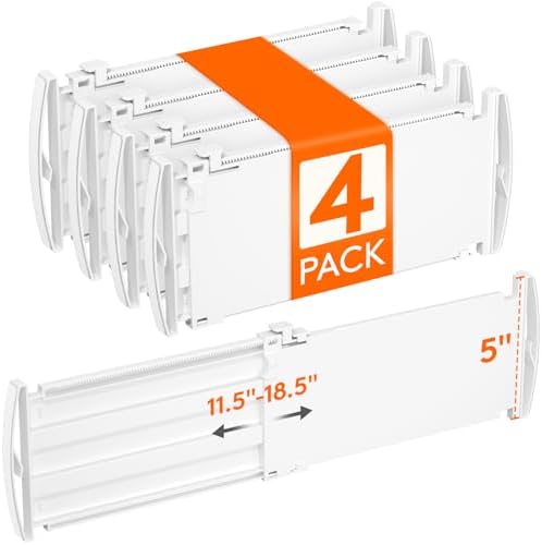 Lifewit 5" Tall Drawer Dividers, Adjustable Deep Drawer Organizer Clothes