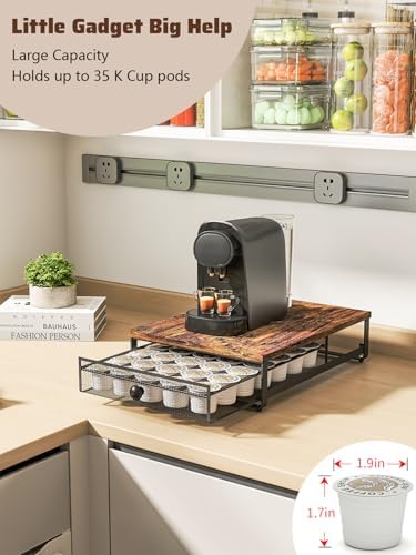 Sedegn Coffee Pod Storage Drawer: Holds 35 K-Cup Pods Coffee Pod Organizer