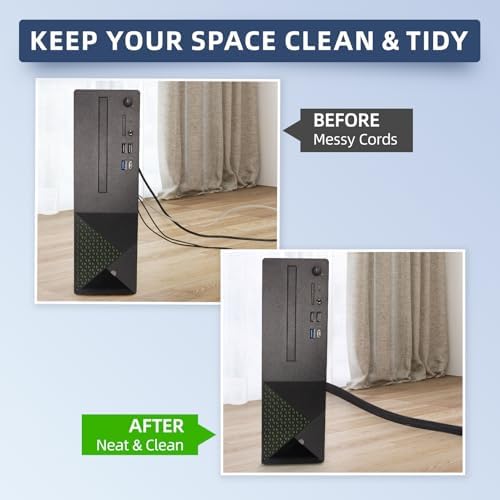 Braided Sleeving, PET Expandable Cable Sleeve, Mesh Cable Management for TV, Computer, Home Theater, Flexible Cord Prote