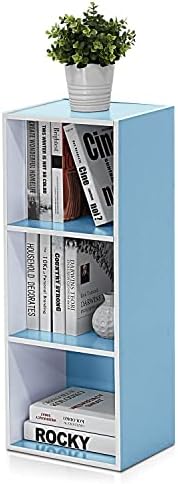 Furinno LUDER Book Shelf, 3-Cube Bookshelf, Bookcase with Open Shelves, 9.3 x 12 x 31.5, Easy Assembly, for Living Room,