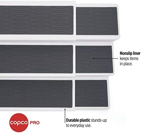 Copco 3 Tier Expandable Cabinet Organizer - Spice Rack Shelf for Pantry, Kitchen, Bathroom, Closet Storage - Adjustable 