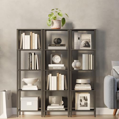 TUTOTAK Bookshelf, 5-Tier Tall Narrow Book Shelf for Small Space