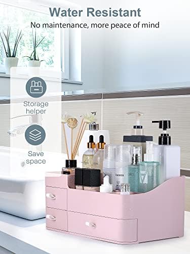 Makeup Organizer with Drawers,Large Capacity Countertop Organizer for Vanity,Bathroom and Bedroom Desk Cosmetics Organiz