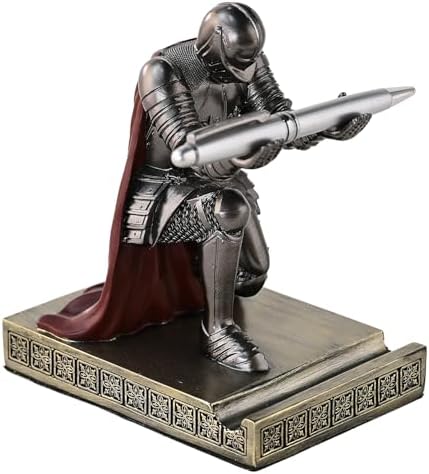 Windbreaker Soldier Knight Pen Holder Personalized Desk Accessory Iron
