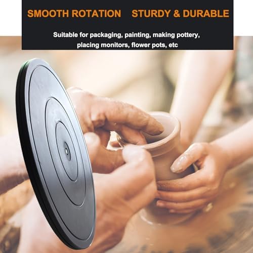 2 PCS 16 Inch Lazy Susan Turntable Heavy Duty Rotating Swivel Stand Lazy Susan with Steel Ball Bearings Flat Base Stand 