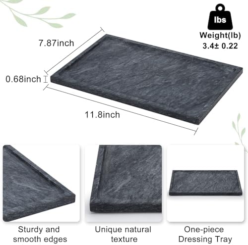 Marble Bathroom Tray,Pure Natural Vanity Tray,