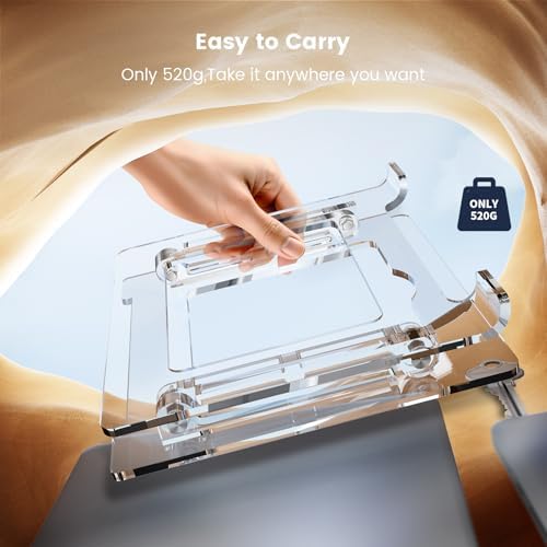 Laptop Stand for Desk, Portable Acrylic Laptop Riser, Ergonomic Adjustable Computer Stand Holder for Notebook MacBook Ai