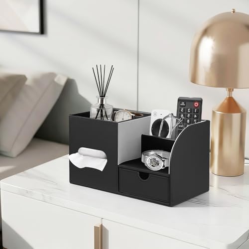 Tissue Box Cover with Drawer Organizer and Storage Tray,Cube Tissue Holder