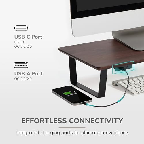 Anji Mountain Monitor Stand for Desk - Desktop Organizer & Laptop Riser, Ergonomic Monitor Riser, Space-Saving, Durable,