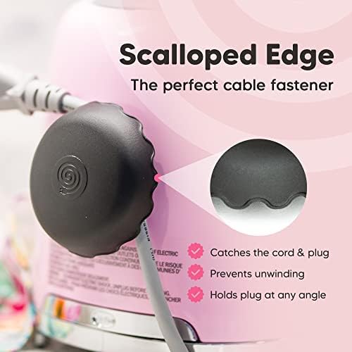2-Pack Patented Heat-Resistant Cord Organizer for Appliances, Kitchen, Computers & More | Stick-On Cord Wrappers with Fl