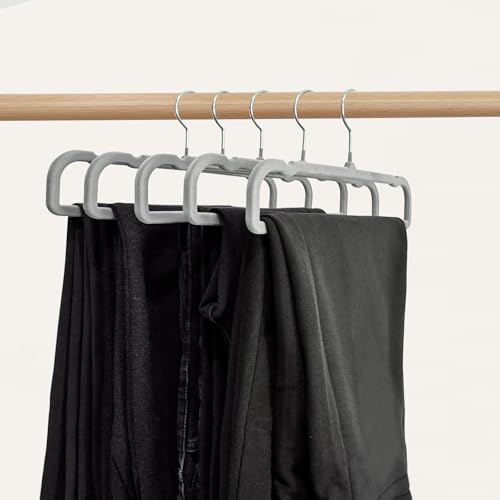 Velvet Pants Hangers 20 Pack,Premium Non Slip Velvet Hangers,Thin Space Saving Slim Clothes Hangers with 360° Swivel Hook,13.77inch
