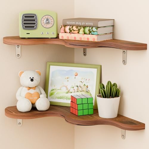 Cute Cloud Shelves, Wavy Floating Corner Shelf, Cloud Corner Wall Shelves with Brackets, Cute Wall Shelves for Nursery D