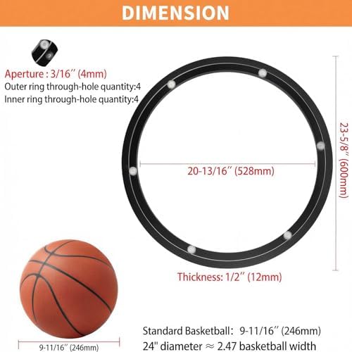 TamBee 24 Inch Lazy Susan Hardware 600 LBS Load Capacity Heavy Duty Turntable Bearing Large Lazy Susan Parts Kit Rotatin