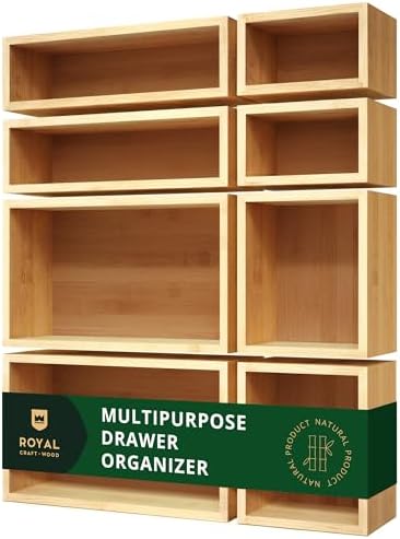 ROYAL CRAFT WOOD Bamboo Jewelry Organizer Box & Chests Set - Versatile Storage Solution for Makeup, Jewelry, and Bathroo