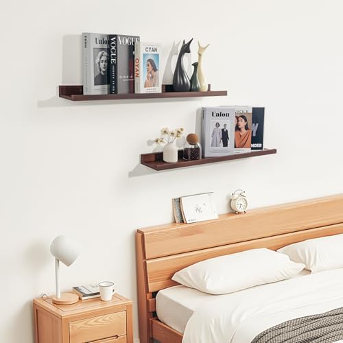 NEXHOME PRO Floating Shelves for Wall Set of 2,36 Inches Picture Ledge Shelf, Kids Bookshelf Wall Mounted for Living Roo