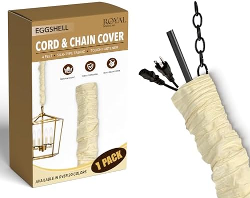 Royal Designs, Inc. CC-9-EG Cord & Chain Cover 4' Silktype Fabric Touch Fastener, Eggshell