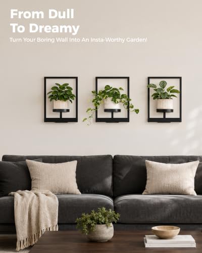 Bamworld Hanging Planters for Indoor Plants Wall Decor Living Room
