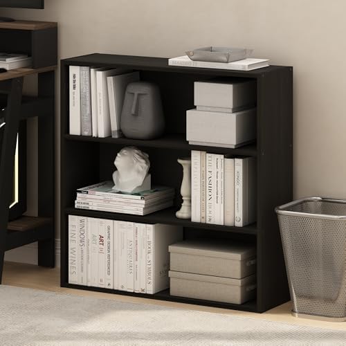 Furinno PASIR Book Shelf, 3-Tier Bookshelf with Open Storage Shelf, Standing Bookcase, 9.3 x 31.3 x 31.5, Easy Assembly,