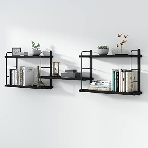 MXCSE Shelves on Wall, Floating Bookshelves, Shelves for Room Wall (Black)