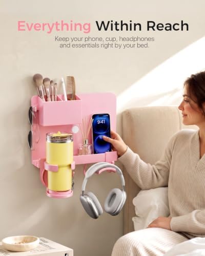 Floating Shelves for Bedside Shelf, Stick On Bedside Wall Shelf for Bedroom