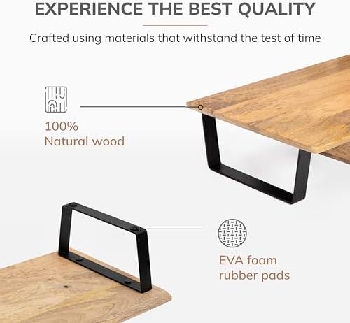 Anji Mountain Monitor Stand for Desk - Desktop Organizer & Laptop Riser, Ergonomic Monitor Riser, Space-Saving, Durable,
