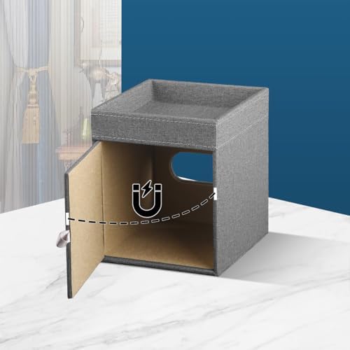 Square Tissue Box Cover with Storage Tray,Modern Decorative Tissue Holder