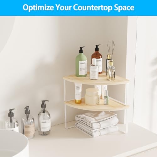 Golener Kitchen Corner Shelf, Corner Spice Rack, Counter Shelf, Stackable