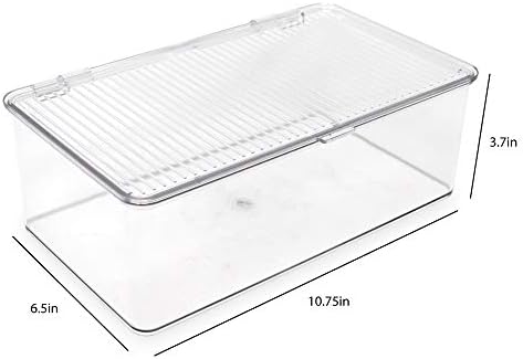 Isaac Jacobs Medium Stackable Organizer Bin (10.75”x6.5”x3.7”)