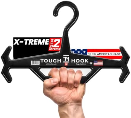 Tough Hook Original Xtreme Heavy Duty Hanger, USA-Made, 200lb Cap, 1 Black