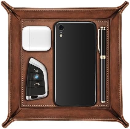 SITHON Valet Tray Desktop Storage Organizer Nightstand Caddy Holder