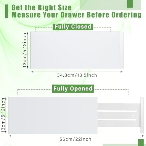 DoubleFill 4 Pcs Deep Bamboo Drawer Dividers, Deep Kitchen Dresser Drawer Organizer with Spring Loaded for Clothes, Adju