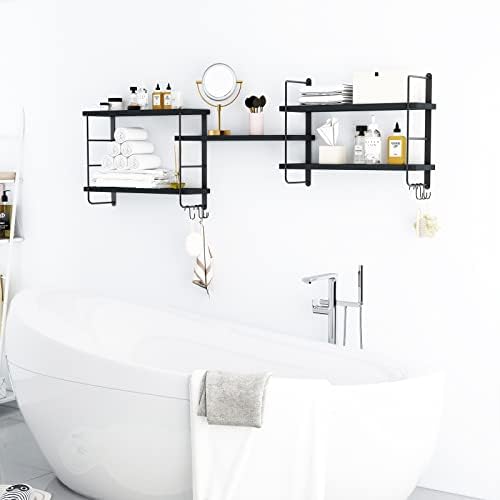 MXCSE Shelves on Wall, Floating Bookshelves, Shelves for Room Wall (Black)