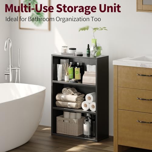 Book Shelf,3-Tier Bookshelf Storage Shelves, 35 Inch Bookcase
