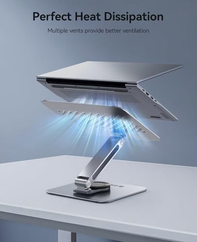 ORICO Adjustable Laptop Stand with 360° Rotating Base, Aluminum ST10-Gray
