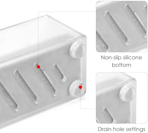 Acrylic Electric Toothbrush Holder with Diatomite Drying Stone, Bathroom Drawer Organizer with Drainage Hole for Tooth B