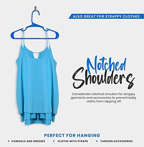 Utopia Home Kids Hangers 60 Pack – 11.5 Inch Baby Closet Hangers Blue