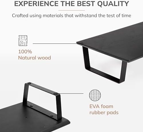 Anji Mountain Monitor Stand for Desk - Desktop Organizer & Laptop Riser, Ergonomic Monitor Riser, Space-Saving, Durable,