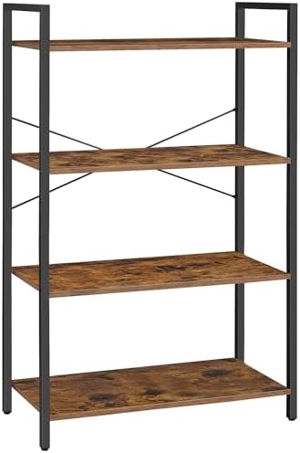 VASAGLE 4-Tier Bookshelf, Bookcase with Shelves, Storage Shelf, Living Room