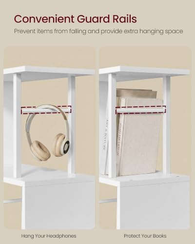 VASAGLE 6-Tier Book Shelf, S-Shaped Tall Display Shelf for Living Room