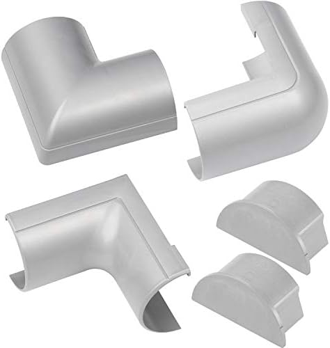 D-Line Large Cable Raceway Accessory Pack, Join 2in x 1in Cord Cover Lengths, 5 Accessories Included, Hide Cords Around 