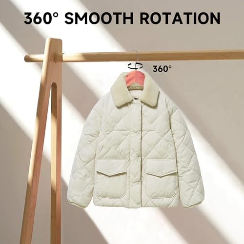 Wooden Clothes Hangers with Pants Bars, Cedar Wood, 72-Pack