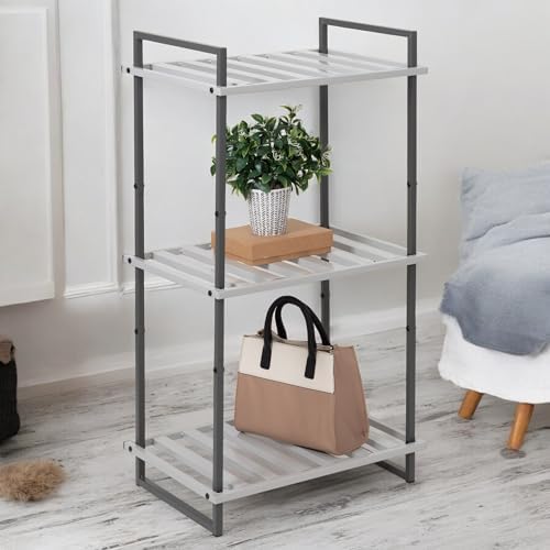 Honey-Can-Do 3-Tier Bookshelf, Book Shelf, Industrial Bookcase, with Steel Frame, for Living Room, Home Office, Bedroom,