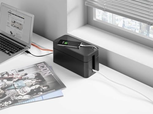 Durable, Cable Management Box, Graphite, Small