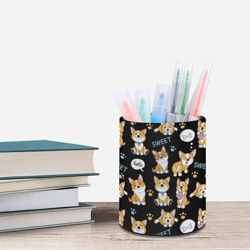 Cute Corgi Pen Holder Pencil Cup for Desk Organizer