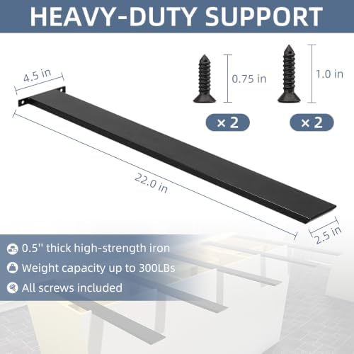 Hidden Island Countertop Support Bracket, Solid Heavy Duty Floating Shelf Bracket Straight Bracket for Granite/Wood/Conc